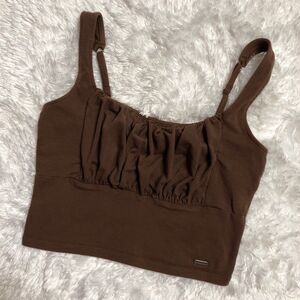 Hollister Crop Tank Top for Women Brown Size Small